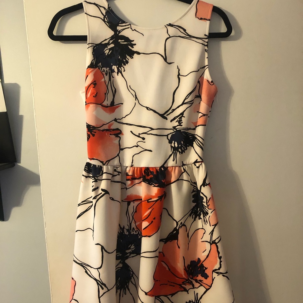 White floral dress